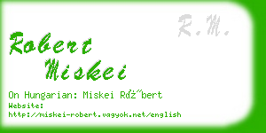 robert miskei business card